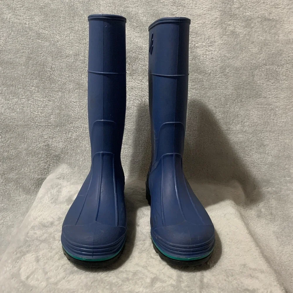 Northerner Rubber Rain Boots Blue USA Made Waterproof Mens 4 Womens 6